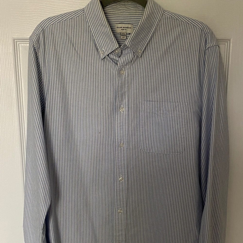 Club Monaco Slim Fit Oxford Shirt Large